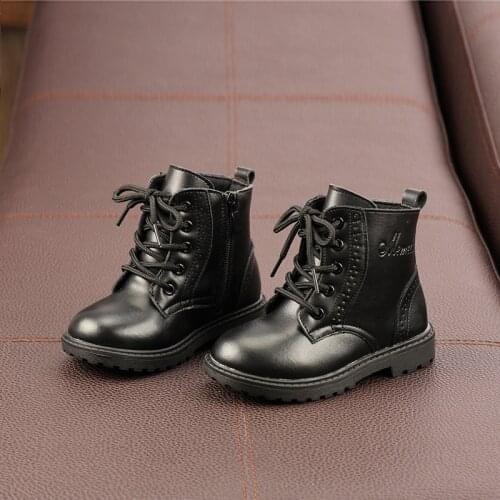 2019 autumn & winter hot sell boys girls baby children soft bottom Martin boots single or plus velvet