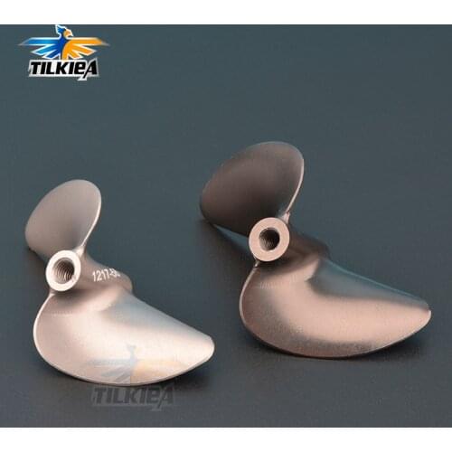 Rc Boat Prop CNC Machined 2 Blades Screw Material 7075 Aluminum Propeller For 5mm M5 Thread Prop Shaft