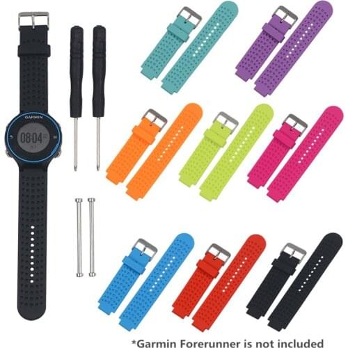 8 Colors Wrist Strap for Garmin Forerunner 220 230 235 630 620 735XT Watch With Tools Pins Sports Silicone Watch Band Strap