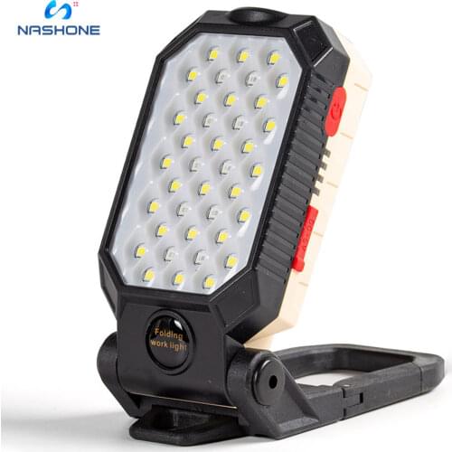 Latarka LED Flashlight Rechargeable Work Light USB Recargable Magnetic Taschenlampe Camping Lantern Waterproof with COB