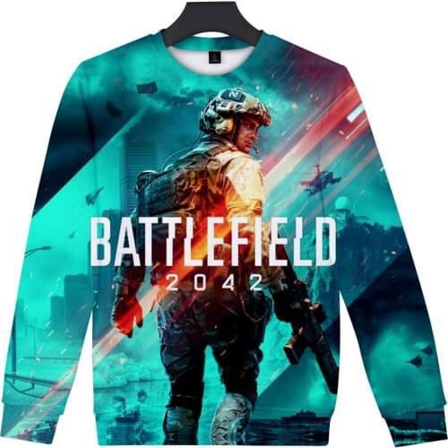 Harajuku style Battlefield 2042 3D Sweatshirt Casual Pullover Streetwear Sweatshirt Sudadera Hombre Male Crewneck