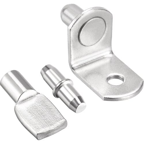 Uxcell Shelf Support Peg 3 Styles Pegs 5mm 6mm 7mm Pin with Hole Silver Tone , 60pcs