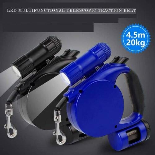 Stripping For Dog Retractable Automatic Dog Leash Lead ABS Big And Garbage Bag Strip Golden Retriever Medium Dog With Led E