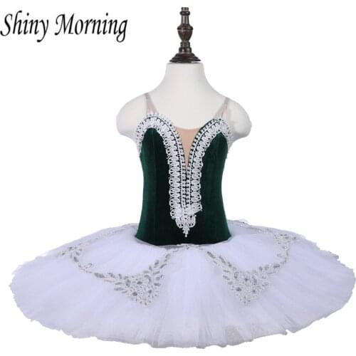 Giselle Professional Tutu Sequins Adult Swan Lake Ballet Dance Costume Women Pancake Tutu Kid Skating Baller adult green white