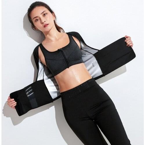 Women Shapewear Fitness Slimming Belt Corset Gym Running Short Sleeve Jacket Weight Loss Shirt Fast Sweating Sauna Sweat Band