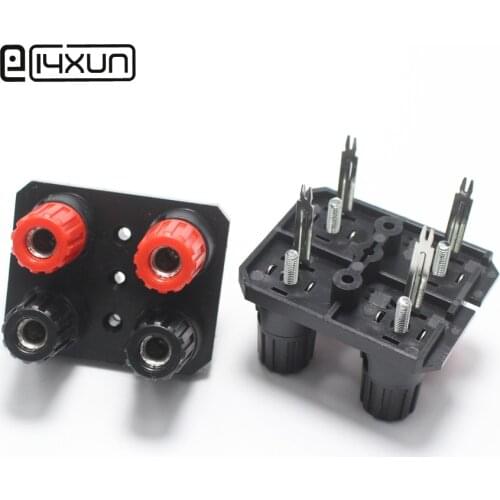 1pcs 4 Pin WP External Banana jack Speaker Amplifier Wire Clip Audio Socket WP4-10 4Pole LED Spring Terminal Switch
