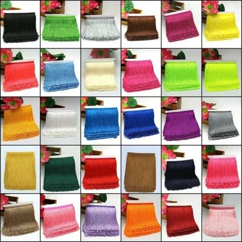 10 Yards 20CM Width Chainette Polyester Tassel Fringe Lace Trim Curtain Lamp DIY Dress Sewing Craft Handmade Materials