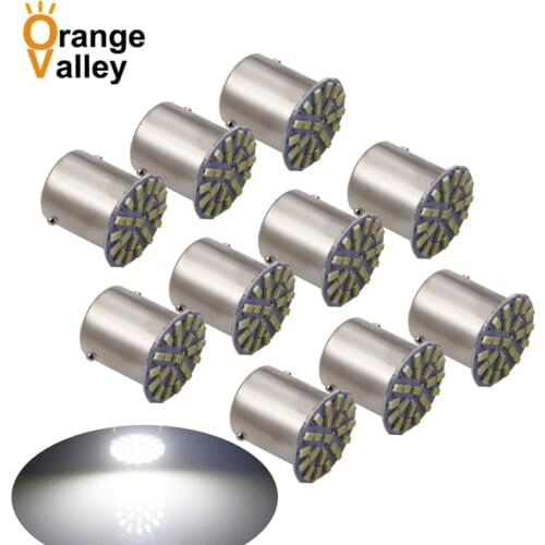 10Pcs 1157 Bay15d Car LED Lights P21/5W 22 LED 3014 SMD Auto Brake Light Turn Signal Lamps Stop Lamp S25 Bulb White Red Yellow