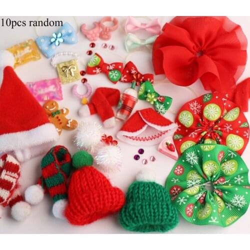 Pet Accessories 10pcs Random Collars Bag Drinks Hat Scarf fit Great Dane Short Hair Cat Cocker Spaniel Collie Kids Gift