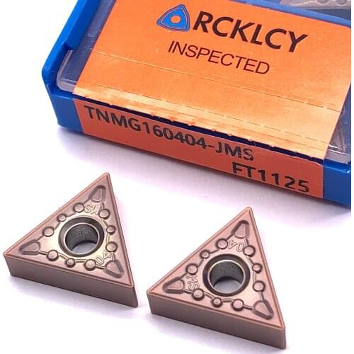 10pcs RCKLCY TNMG160404 JMS FT1125 High Quality Carbide Insert Cutting Lathe CNC Tools Lathe Cutter For Stainless Steel