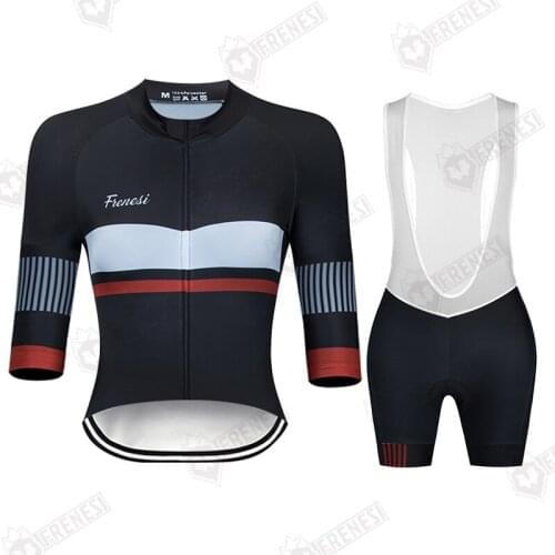 2021 Frenesi Cycling Jersey Sets Women Bicycle Short Sleeve Running Clothing Bike Maillot Riding Recurrence Bib Shorts