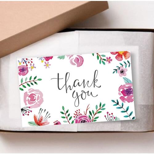 30 Pcs White Thank You Card Thank You for Your Order Card Praise Labels for Small Businesses Supplies Decor Gift Card Packaging