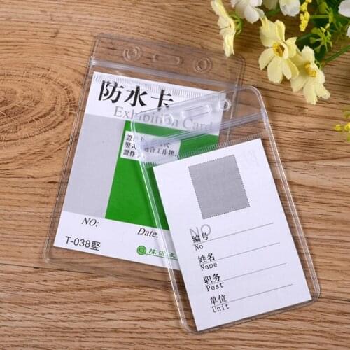 5 Pcs/set Stationery PVC ID Badge With Clear Badge Badge School Student Supply Cute Card Box