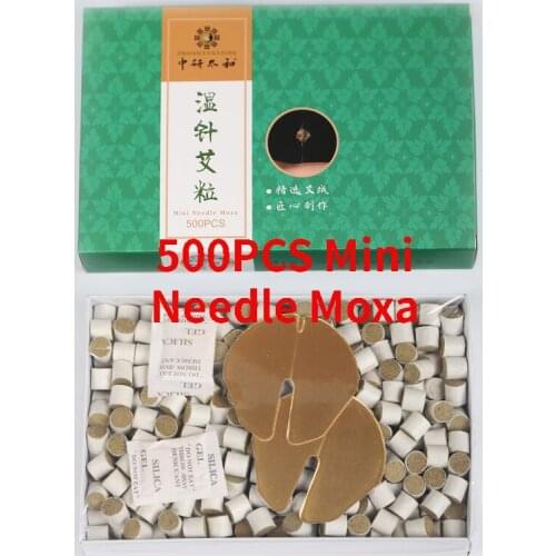 500Pcs/box Mini Needle Moxa Roll Moxibustion Warm Acupunctrue Beauty Body Massage Relaxation Health Care
