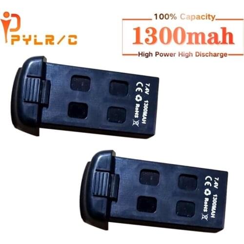 PYLR/C RC Drone Battery 7.4V 1300mAh Lipo Battery Rechargeable Battery Large Capacity for S167 RC Drone Toy Spare Part 1PCS