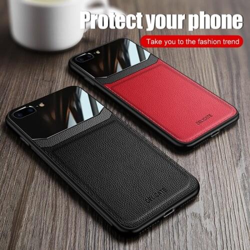 Fashion Case On the For iPhone x xr xs max i phonex Bumper Mirror Case for iphone 6 7 8 plus 8plus Eye protection Cover Shell