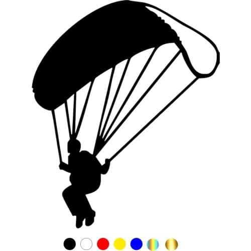 CS-1541# Paraglider funny car sticker vinyl decal silver/black for auto car stickers styling no background