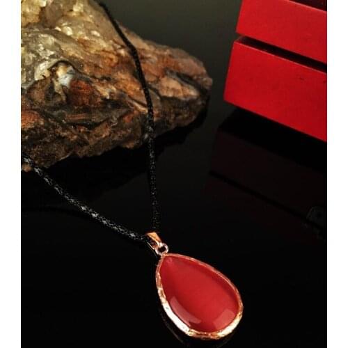 Dr Stone Natural Stone Women 'S Rose Gold Plated Cat 'S Eye Stone Necklace KR 372867800