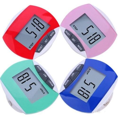 Electronic Step Counter Fitness Digital Pedometer Waterproof Step Movement Calories Counter for Running Walking with Clip