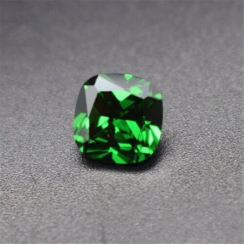 Emerald Square Faceted Gemstone Cushion Cut Medium Green Emerald Gem Multiple Sizes to Choose GE33