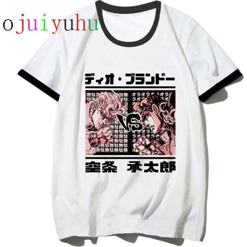 JoJo Bizarre Adventure Funny T-shirts Man women Japan Anime 90s Tshirt Casual Jojo T Shirt Hip Hop Top Tees Male female vintage