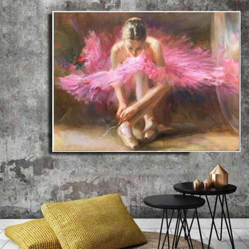 DIY Full Square Diamond Painting Oil Painting Ballet Girl Dancer Pictures For Embroidery Diamond Mosaic Cross Stitch Decor