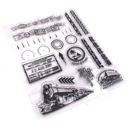 KLJUYP Train Clear Stamps Scrapbook Paper Craft Clear stamp scrapbooking
