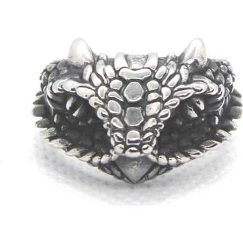 Animal Owl Ring 316L Stainless Steel Biker Punk Gothic Style Unisex Jewellery Size 7-13