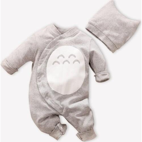 Newborn Little Baby Girls Boy Clothes Cute Animal Totoro Costume Bebes New Born Rompers Twin Infant Clothing Jumpsuit Hat Set