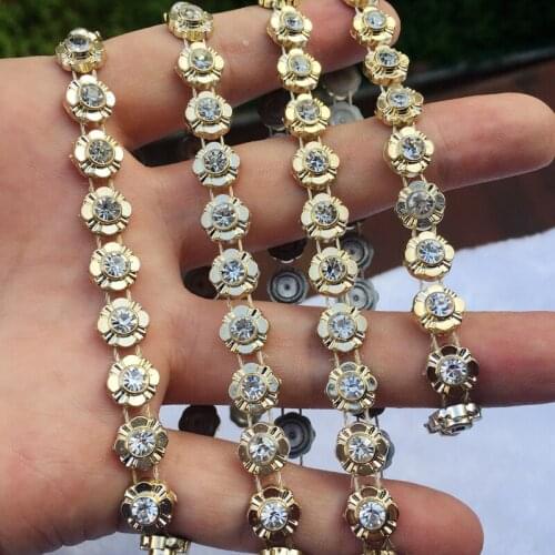 Crystal Sew On Rhinestone Chain For Women Decorative Bracelet Earrings Making 10yards -D51