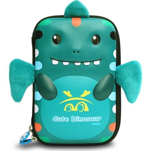 Cool 3D Dinosaur Kids Pencil Case Women Makeup Bag Cosmetics Cases Pen Box For School Stationery Pencil Bags Holder Large Size