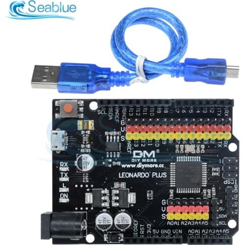 Leonardo R3 Plus Board ATMEGA32U4-AU Microcontroller BoardModule For Arduino Compatible With Cable I / Os and VCC / GND