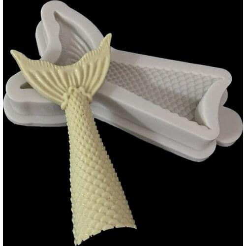 Minsunbak Newly developed Mermaid tail silicone fondant mold Undersea creatures series Cake decoration tools Chocolate candy