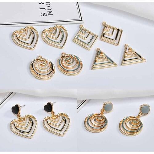 New arrived 40pcs/lot handmade alloy materials round/hearts shape charms diy jewelry earrings/bracelet pendants accessory