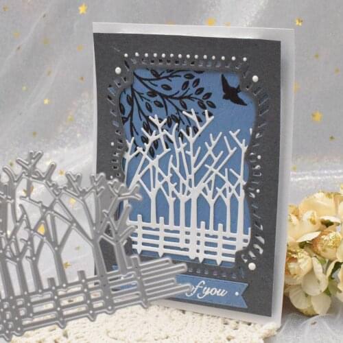 New Tree Forest Frame Embossing Dies Metal Cutting Dies for Scrapbooking Album Paper DIY Craft Cards Making Craft