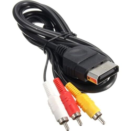 New 1.8m Audio Video Composite AV Cable 3 RCA Home TV Wire Cord for Xbox Console