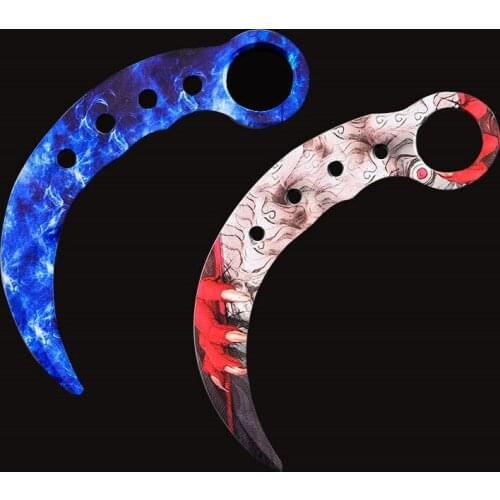 420 Stainless Steel Fixed Blade Knife Karambit Knives Dull Blade Training Knife With Hanging Hole claw knife