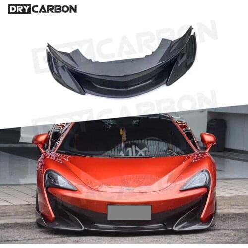 Dry Carbon Fiber Front Bumper Head Lip Side Splitters Spoiler 600LT Style Car Body Kit For McLaren 540C 570S 570GT