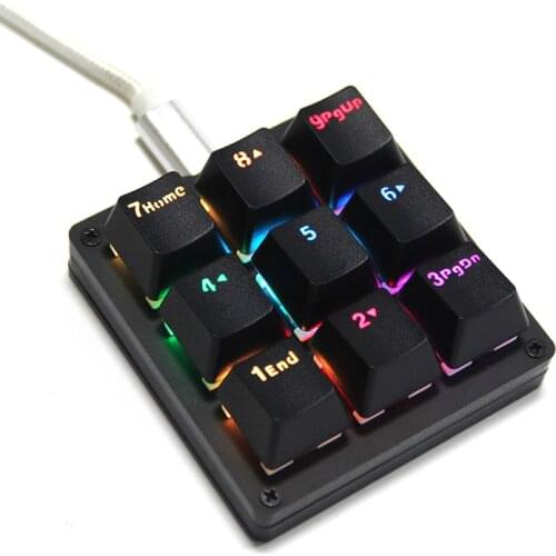 Programmable Keyboard 9 Keys Custom Mini Mechanical Keyboard OSU Game Portable RGB Tpye-c Keypad