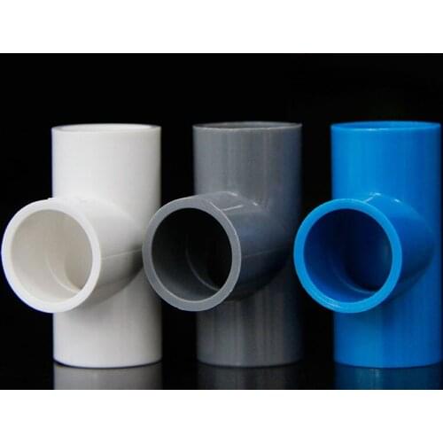 PVC pipe tee fitting pipe Equal upvc pipe fitting joint 90 110 125mm white blue gray