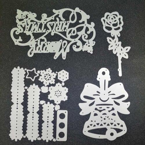 Christmas Cutting Dies Multiple Styles With Stickers DIY Tree Leaves Scrapbook Stamps Card Gilf Handmade Metal Cutting Dies