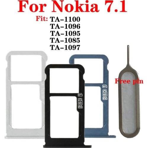 Shyueda 100% New For Nokia 7.1 TA-1100 TA-1096 TA-1095 TA-1085 TA-1097 SIM Tray SD Card Tray Slot With Pin