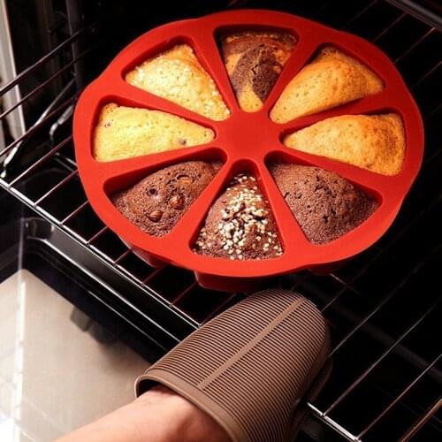 Silicone Bakeware Baking Food Mold 8 Points Scone Cake Home Used In Microwave Home Kitchen Baking Reusable Silicone Mold
