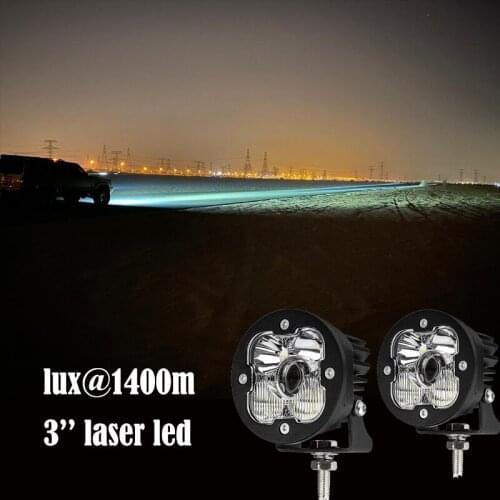 Super Bright Lux@1400m Car 50W Off Road Mini 3'' Inch 4x4 Laser Led Fog Driving Lights for Motorcycles