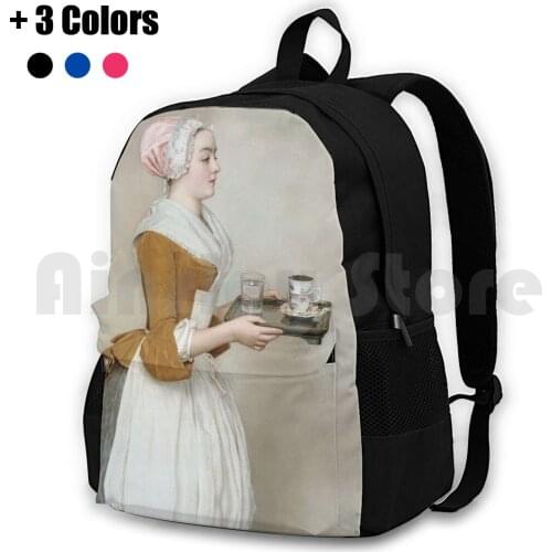 Jean-Etienne Liotard-The Chocolate Girl Outdoor Hiking Backpack Riding Climbing Sports Bag Coffee Attractive Autumn Autumnal