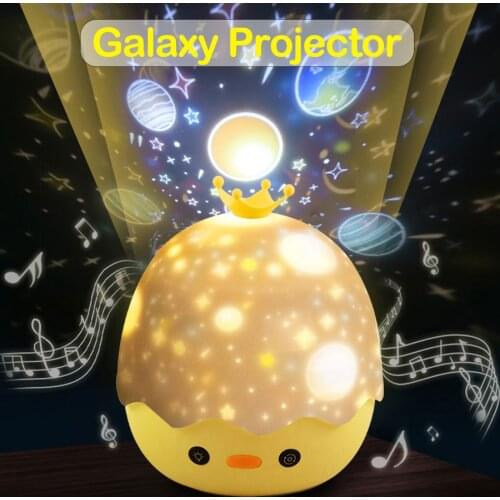 Rotating Music Projector Night Light Christmas Gift Bluetooth-speaker Baby Lamp Star Galaxy Projector Bedside Lamp Kid Room Deco
