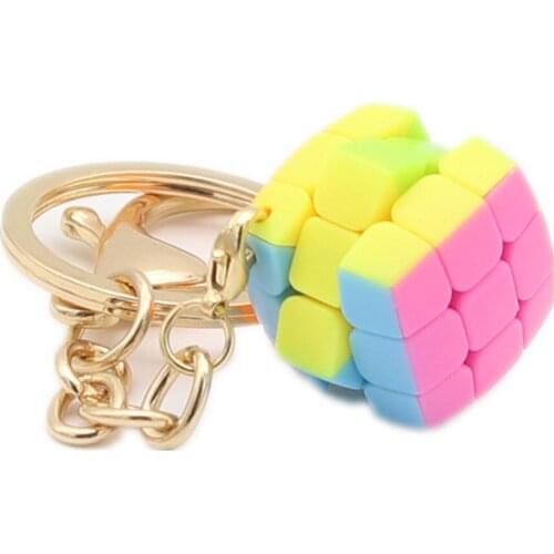 YJ Keychain 3x3 20mm 35mm 45mm Magic Cube Keychain Speed Cube Puzzle Neo Cubo Magico Learning Educational Toys For Children Boys