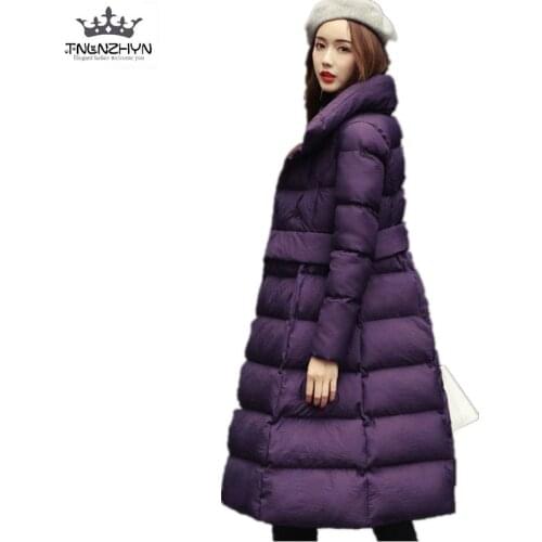 TNLNZHYN 2019New Winter Women Coat Loose Big Yards Medium Long Cotton Jacket Coat Thick Warm Women clothing Cotton clothes SK115
