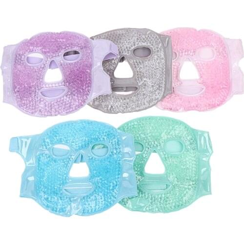 1PC Cold Gel Face Mask Ice Compress For Migraines Headache Sinus Pain Puffy Eyes Dark Circles Full Face Mask Skin Care Tool
