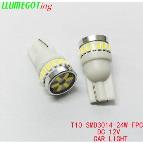 100pcs DC 12V White 24x 3014 SMD T10 W5W 194 168 Car Interior Door Light for BMW E90 E60 X5 E70 E87 X3 F25 E53 E93 F20 E39 X6 E7